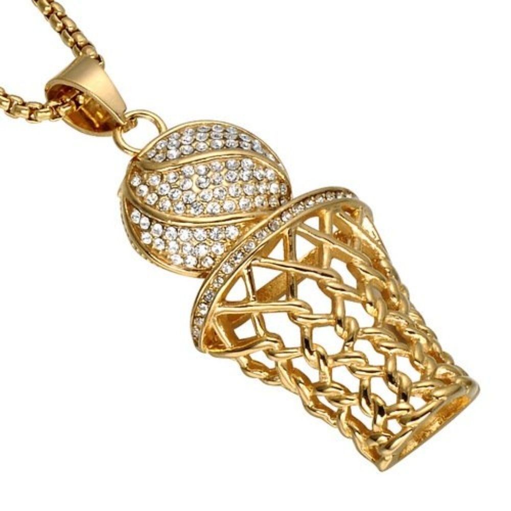 Basketball Pendants Necklace/Rhinestone Men/Women